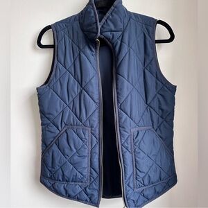 J Crew Navy Quilted Vest